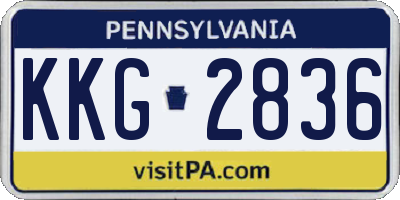 PA license plate KKG2836