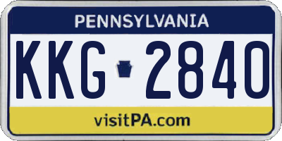 PA license plate KKG2840