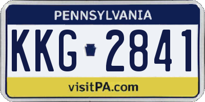 PA license plate KKG2841