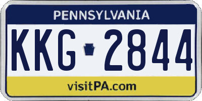 PA license plate KKG2844