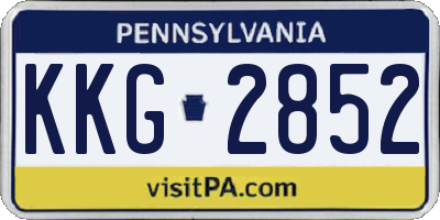 PA license plate KKG2852