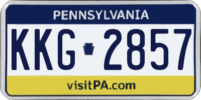 PA license plate KKG2857