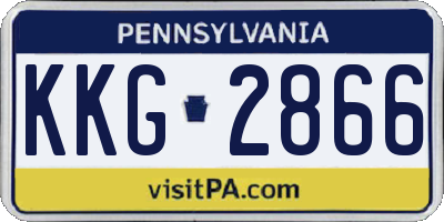 PA license plate KKG2866