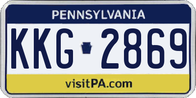 PA license plate KKG2869