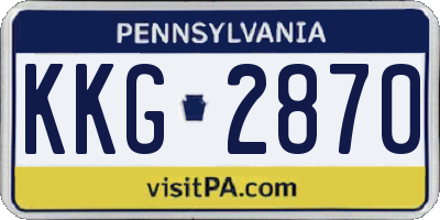 PA license plate KKG2870