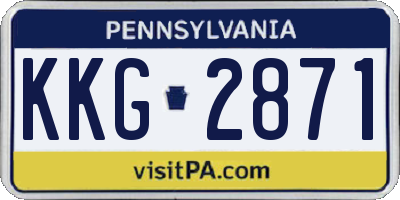 PA license plate KKG2871