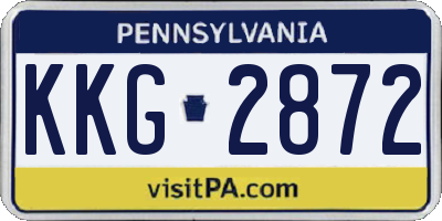 PA license plate KKG2872