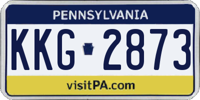 PA license plate KKG2873