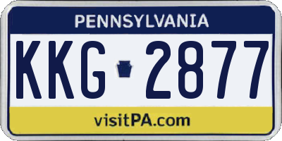 PA license plate KKG2877