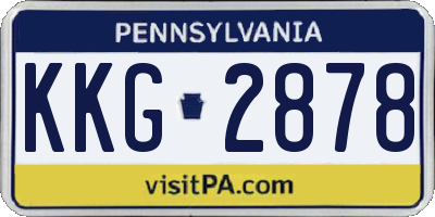 PA license plate KKG2878