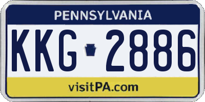 PA license plate KKG2886