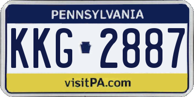 PA license plate KKG2887