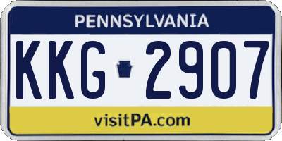 PA license plate KKG2907