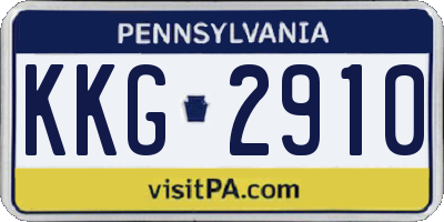 PA license plate KKG2910