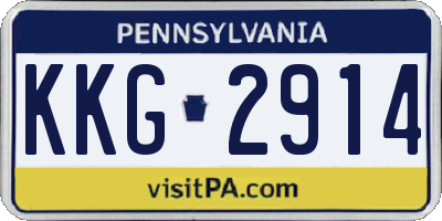 PA license plate KKG2914