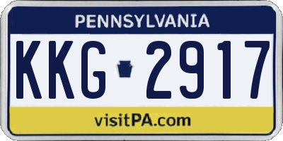 PA license plate KKG2917