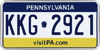 PA license plate KKG2921