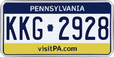 PA license plate KKG2928
