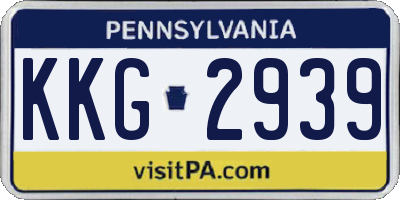 PA license plate KKG2939