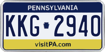 PA license plate KKG2940