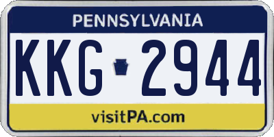 PA license plate KKG2944