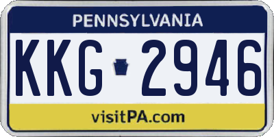 PA license plate KKG2946
