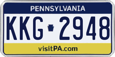PA license plate KKG2948