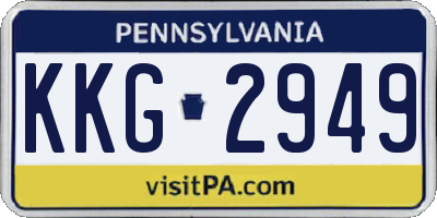 PA license plate KKG2949