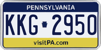PA license plate KKG2950