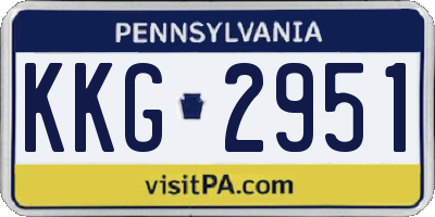 PA license plate KKG2951