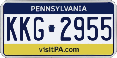 PA license plate KKG2955