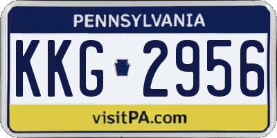 PA license plate KKG2956