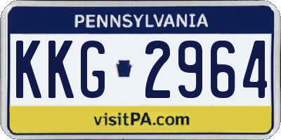 PA license plate KKG2964