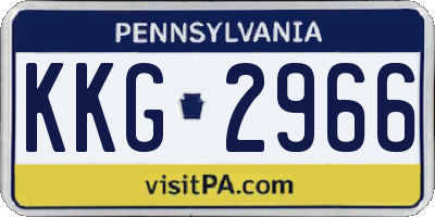 PA license plate KKG2966