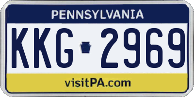 PA license plate KKG2969