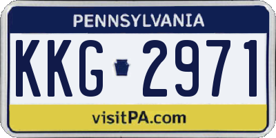 PA license plate KKG2971