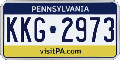 PA license plate KKG2973