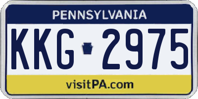 PA license plate KKG2975