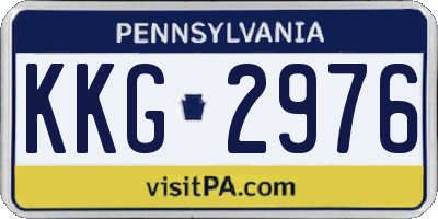 PA license plate KKG2976