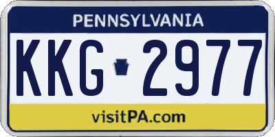 PA license plate KKG2977