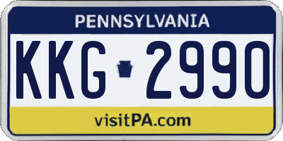 PA license plate KKG2990