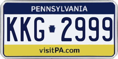 PA license plate KKG2999