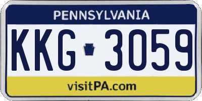 PA license plate KKG3059