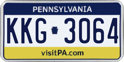 PA license plate KKG3064