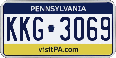 PA license plate KKG3069