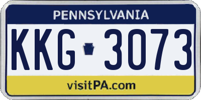 PA license plate KKG3073