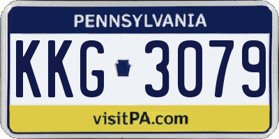 PA license plate KKG3079