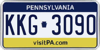 PA license plate KKG3090