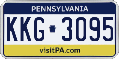 PA license plate KKG3095