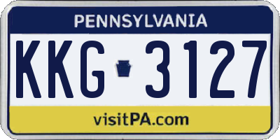 PA license plate KKG3127